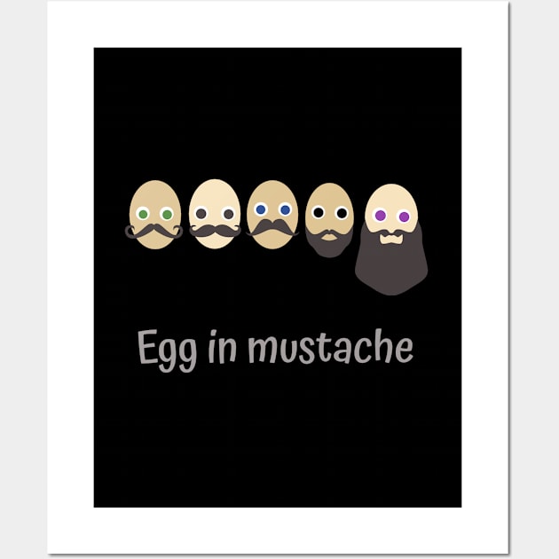 Egg in mustache Wall Art by Prince